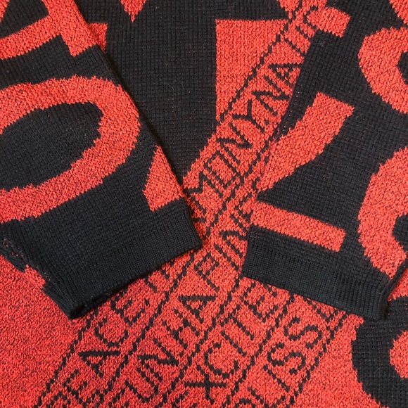 Vintage Abstract Geometric/Happiness Knit Sweater - Picture 5 of 17